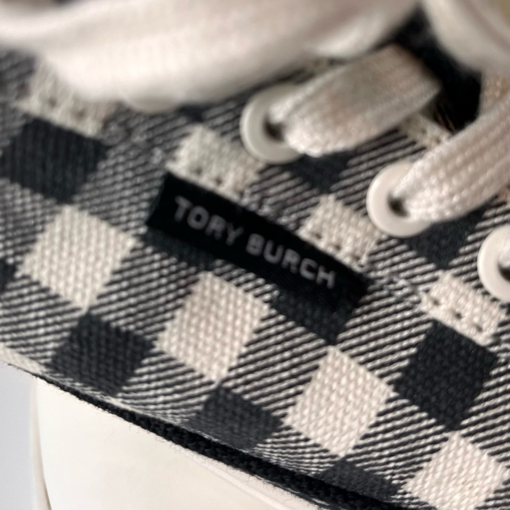 Tory Burch !Fun! Gingham Tennis Shoes - Picture 9 of 12